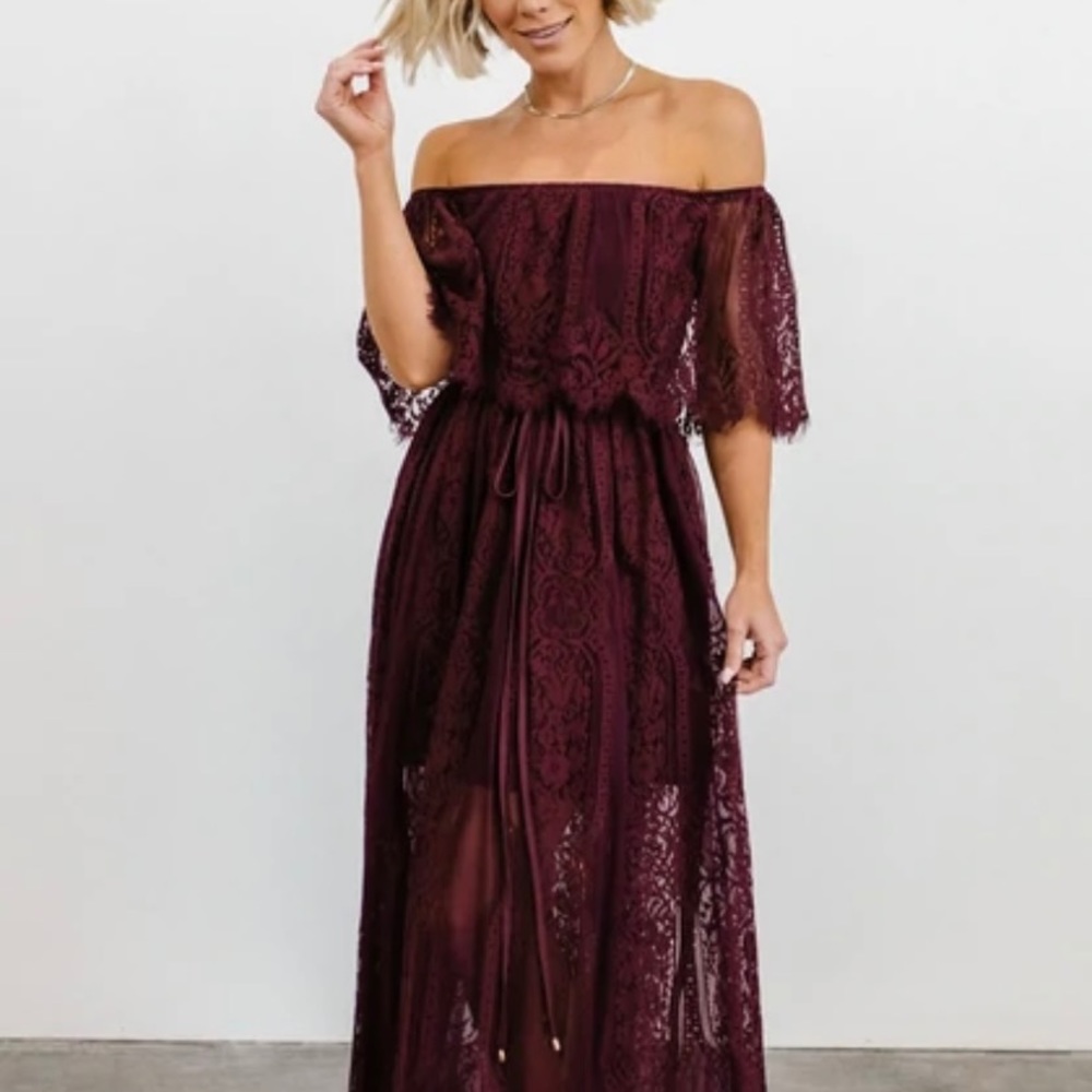 Baltic born Caroline Lace Maxi Dress, color is Mulberry. Brand new never worn!!